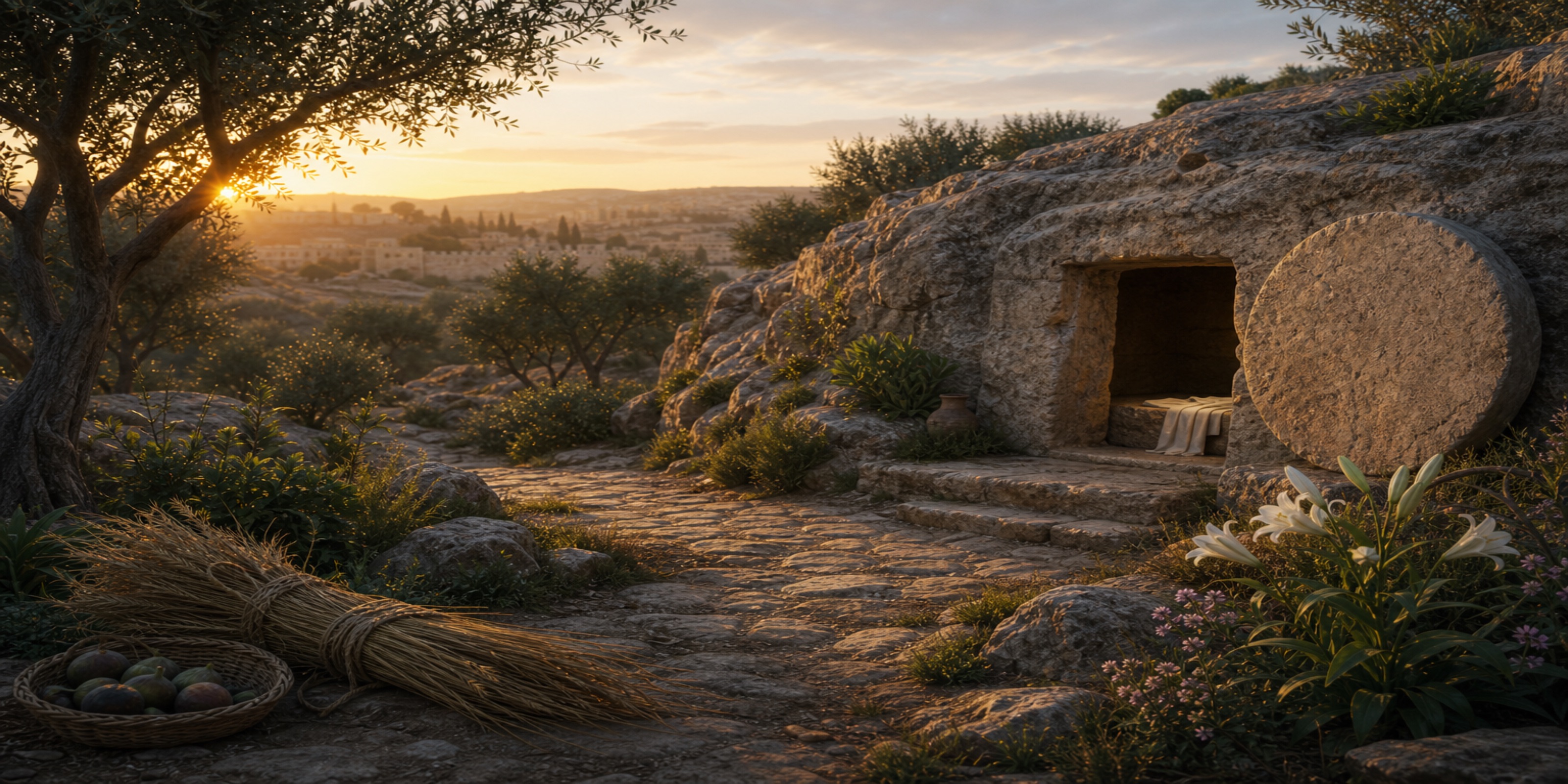 Garden tomb resurrection panorama